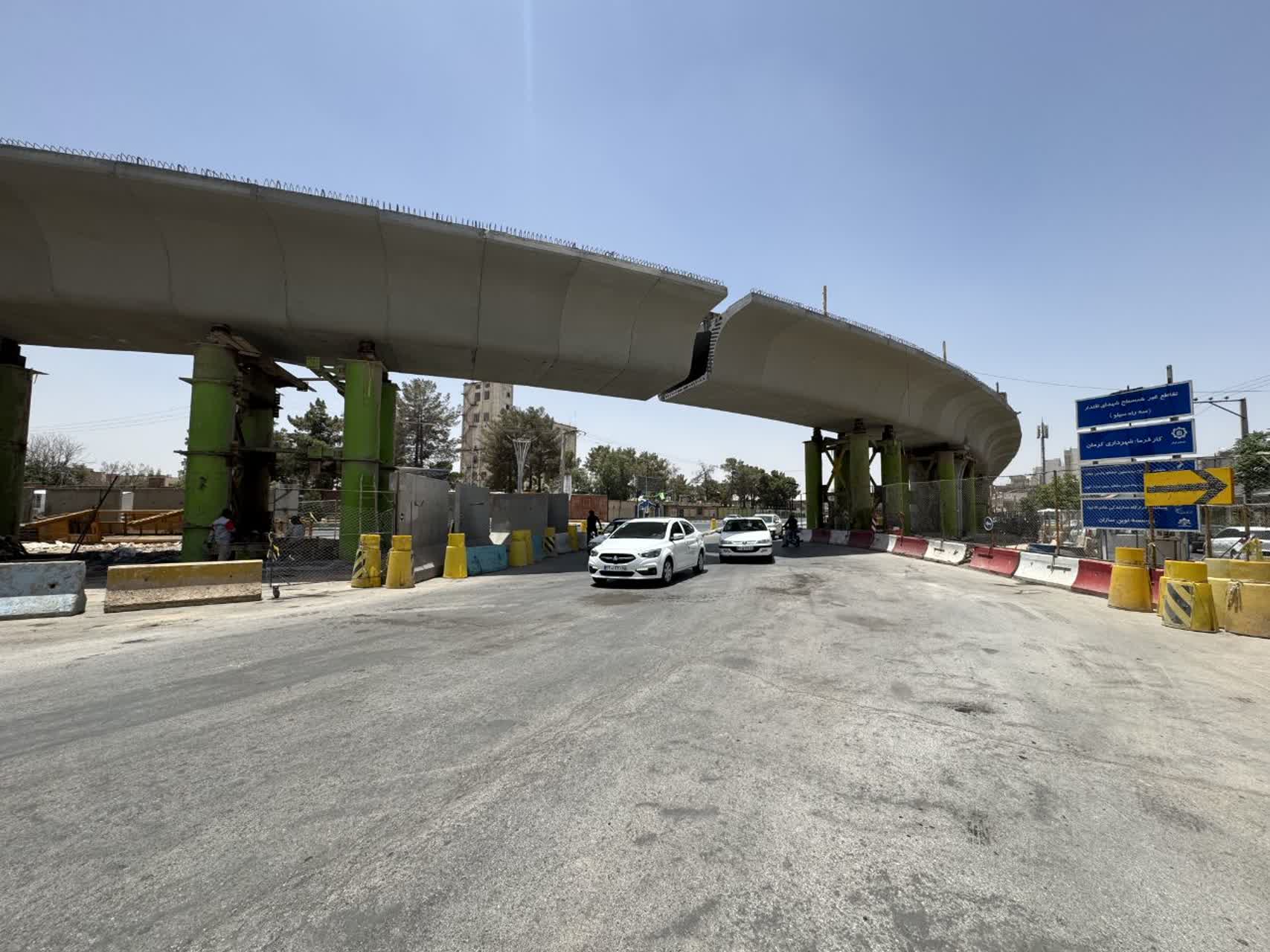 پایان سگمنت‌گذاری تقاطع غیرهمسطح شهدای اقتدار کرمان