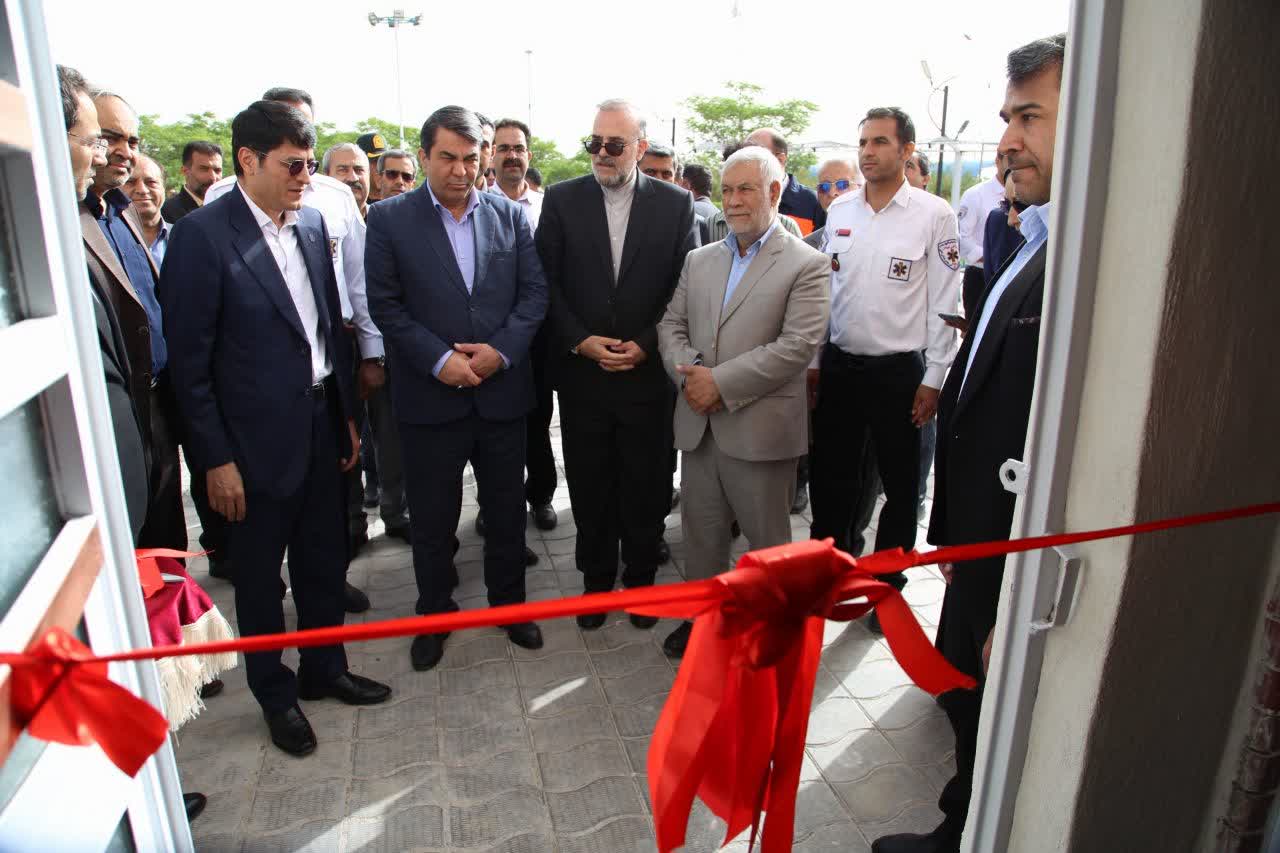 آئین پایان بهسازی پایانه مسافربری آدینه کرمان همزمان با افتتاح پایگاه اورژانس مستقر در پایانه