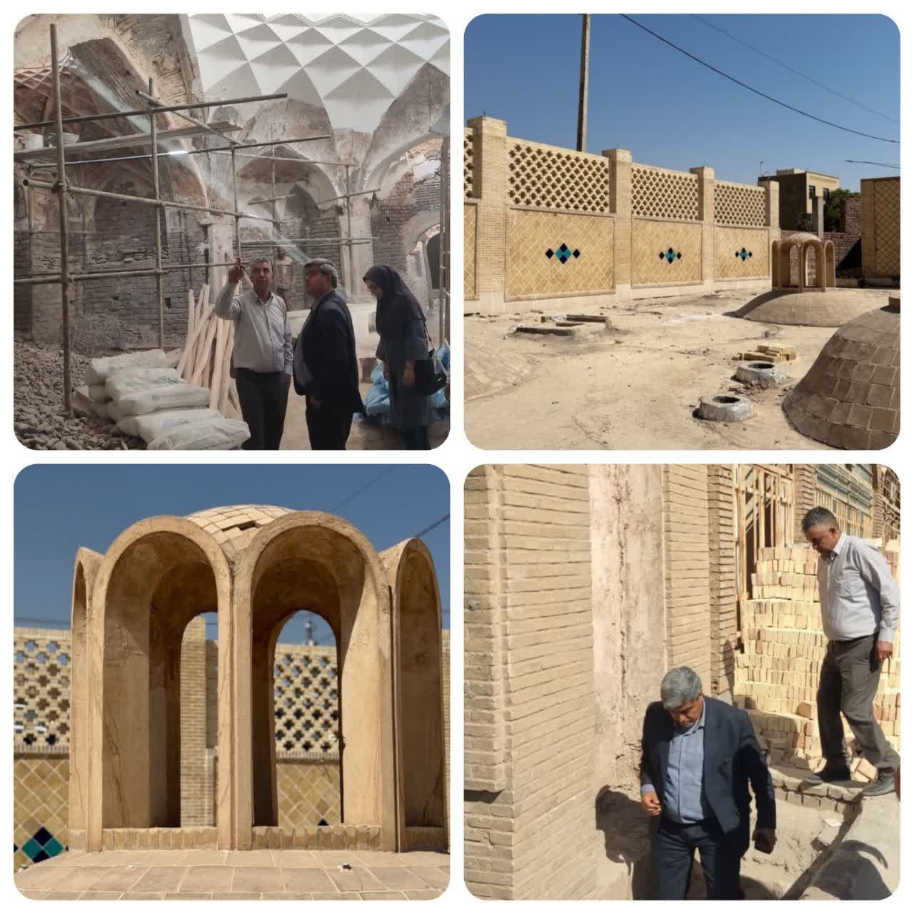 اجرای کانال دفع نفوذ رطوبت و آغاز مرمت‌های تخصصی حمام باغ لِلِه