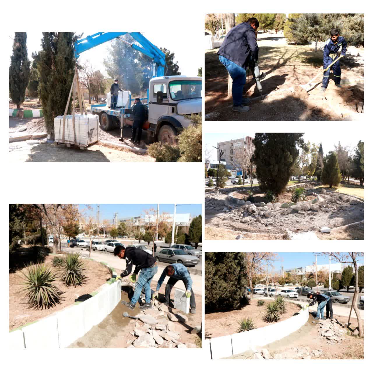 بوستان شهید مرتضوی در مسیر بهسازی و زیباسازی 